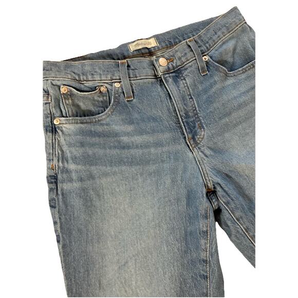 Madewell Cali Demi Boot Jeans Women’s Sz 31P Blue Cropped Mid Rise Stretch - Picture 3 of 11